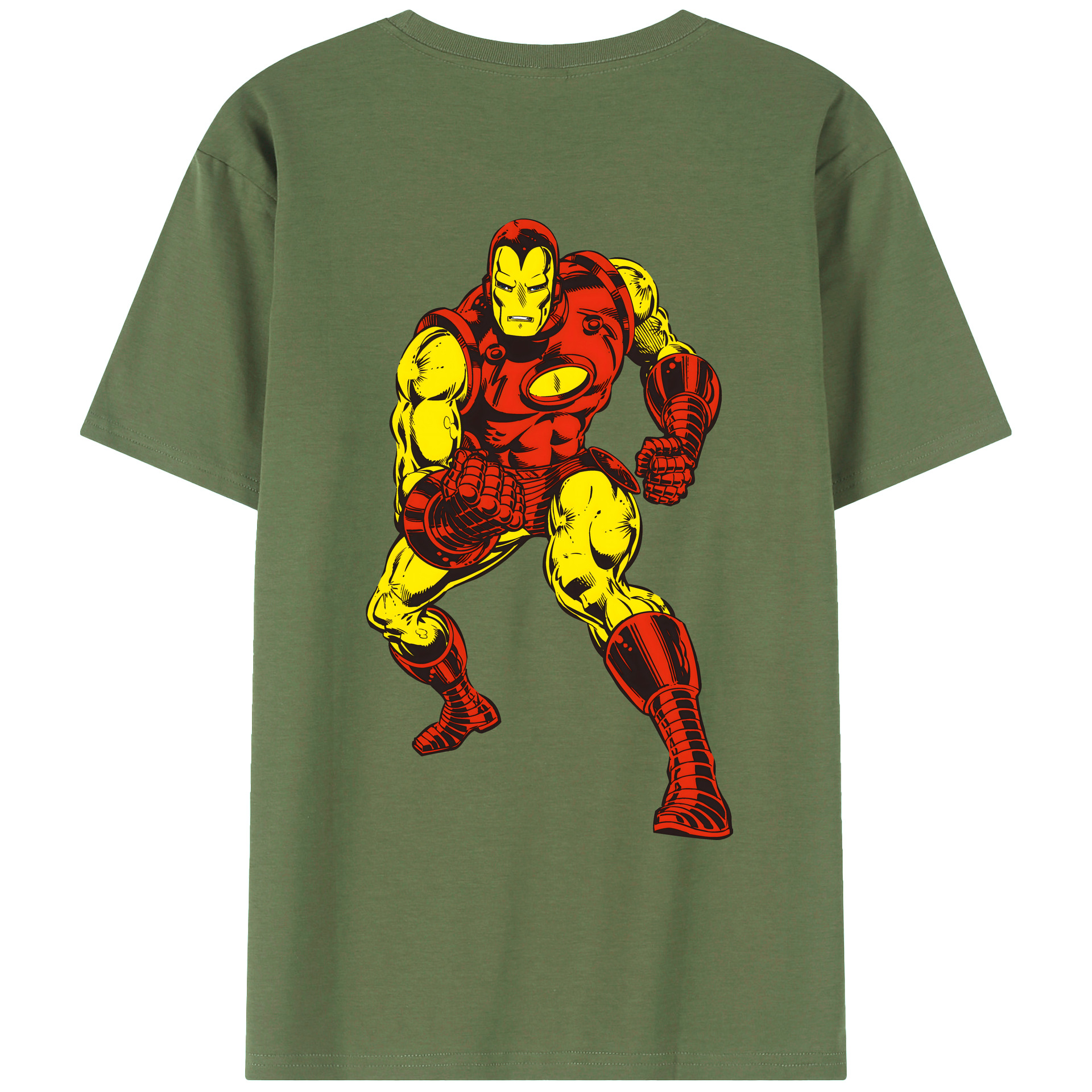 （画像用） アベンジャーズ The Avengers 綿100％ メンズ半袖Tシャツ（バックプリント） 通気性